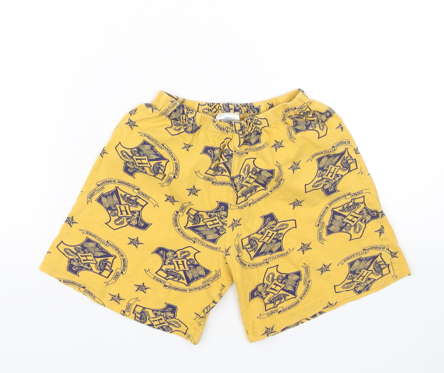 Preworn Boys Yellow Solid   Sleep Shorts Size 7-8 Years  - Harry Potter