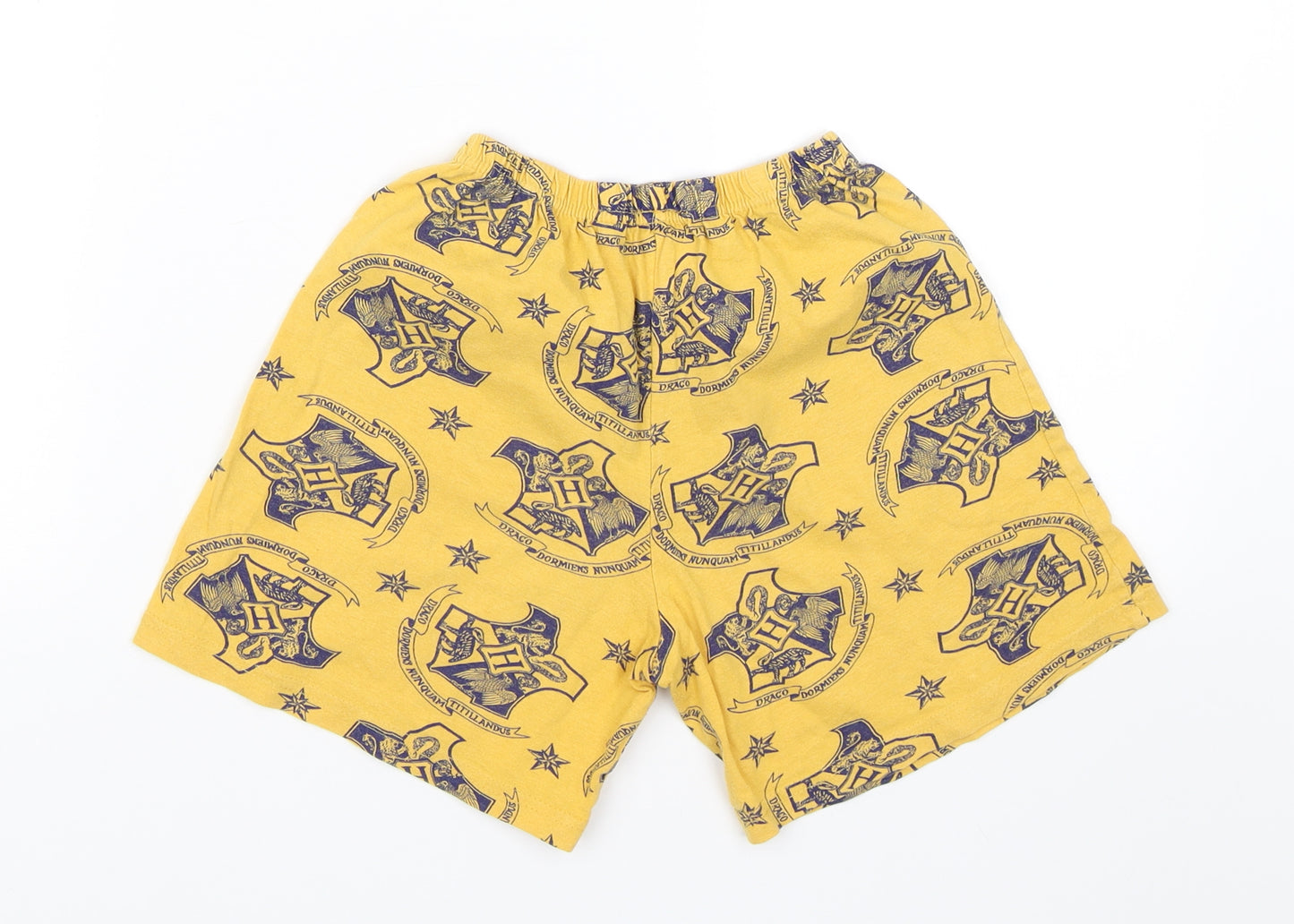 Preworn Boys Yellow Solid   Sleep Shorts Size 7-8 Years  - Harry Potter