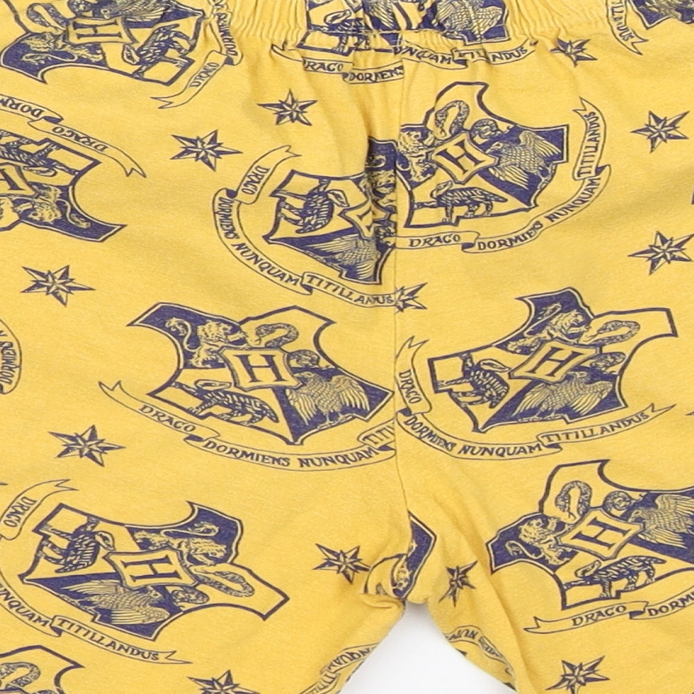 Preworn Boys Yellow Solid   Sleep Shorts Size 7-8 Years  - Harry Potter