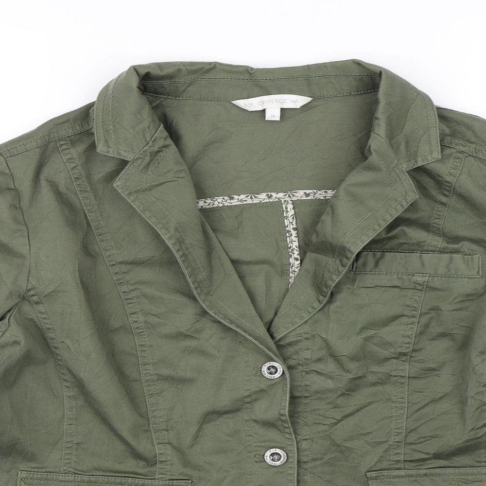 RJR.John Rocha Womens Green   Jacket Blazer Size 16