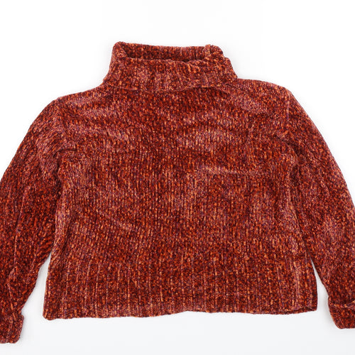 Debbie Morgan Womens Orange   Pullover Jumper Size S