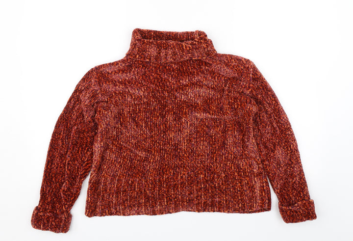 Debbie Morgan Womens Orange Pullover Jumper Size S