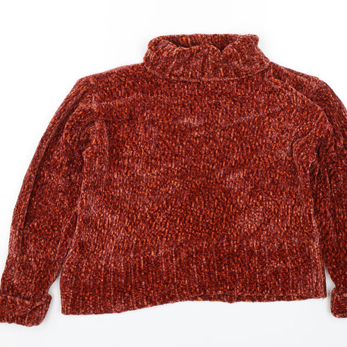 Debbie Morgan Womens Orange   Pullover Jumper Size S