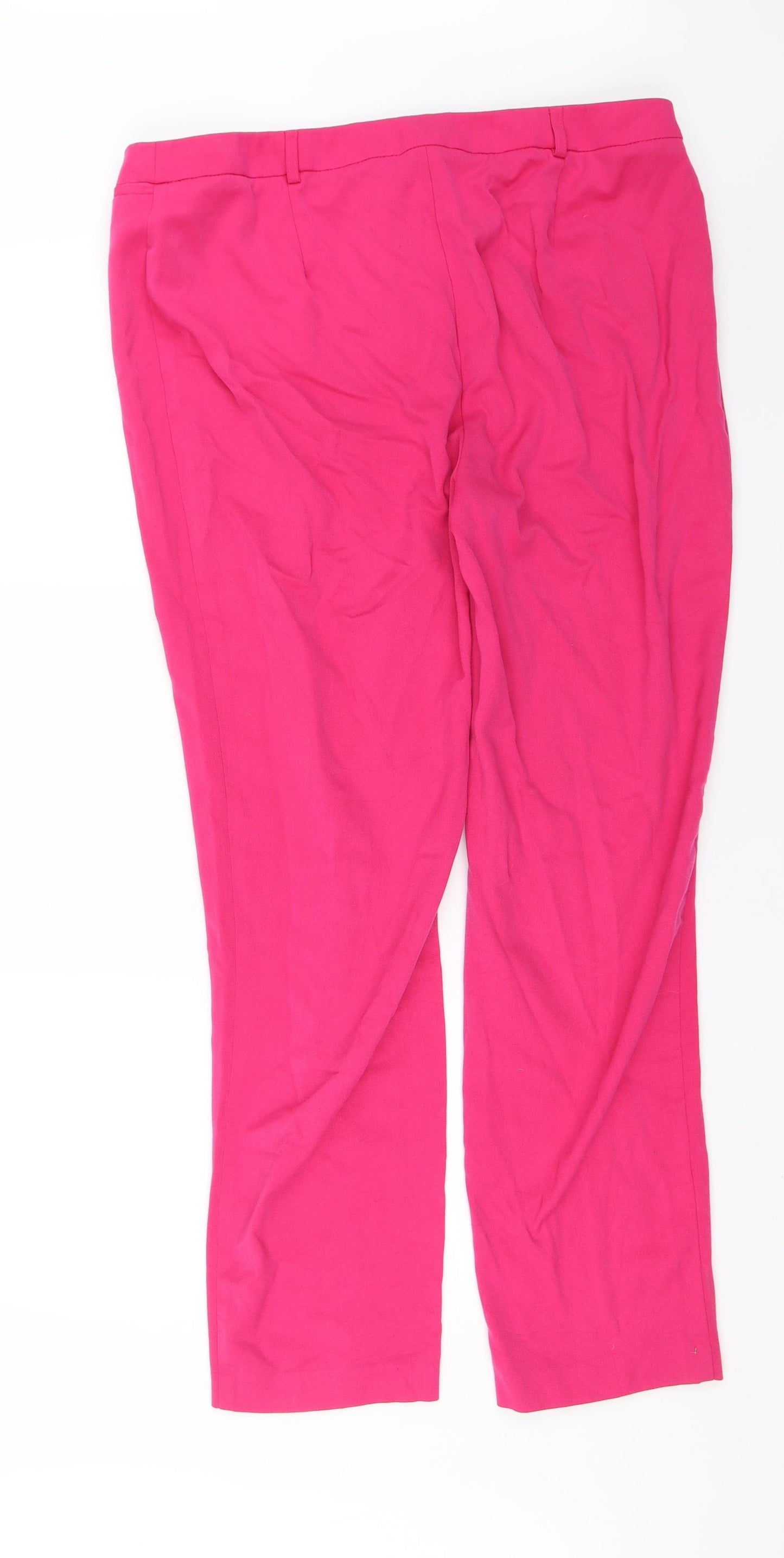 M&S Womens Pink   Trousers  Size 18 L28 in