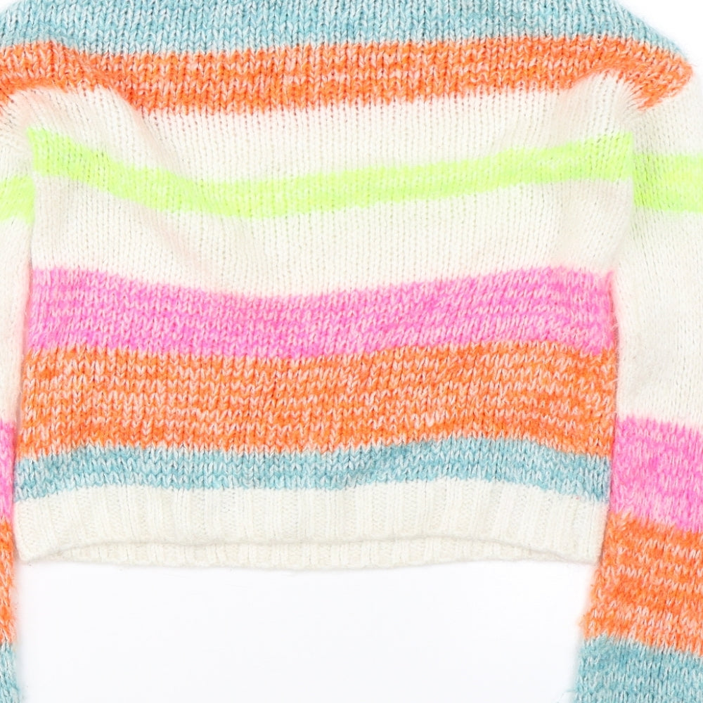 Primark Womens Multicoloured Striped  Pullover Jumper Size 2XS