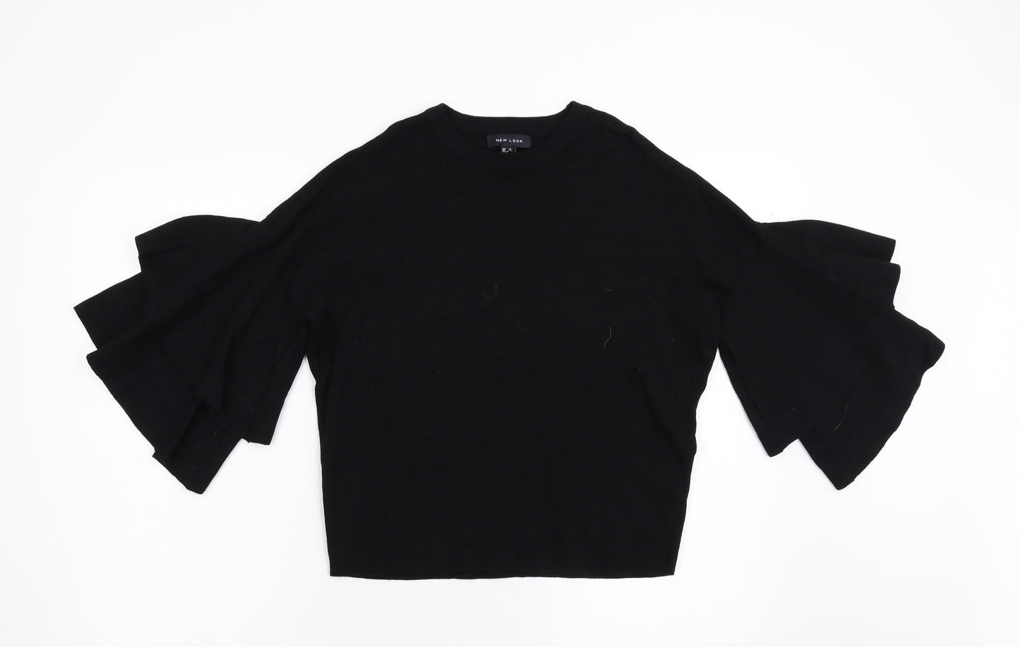 New Look Womens Black  Knit Pullover Jumper Size 10