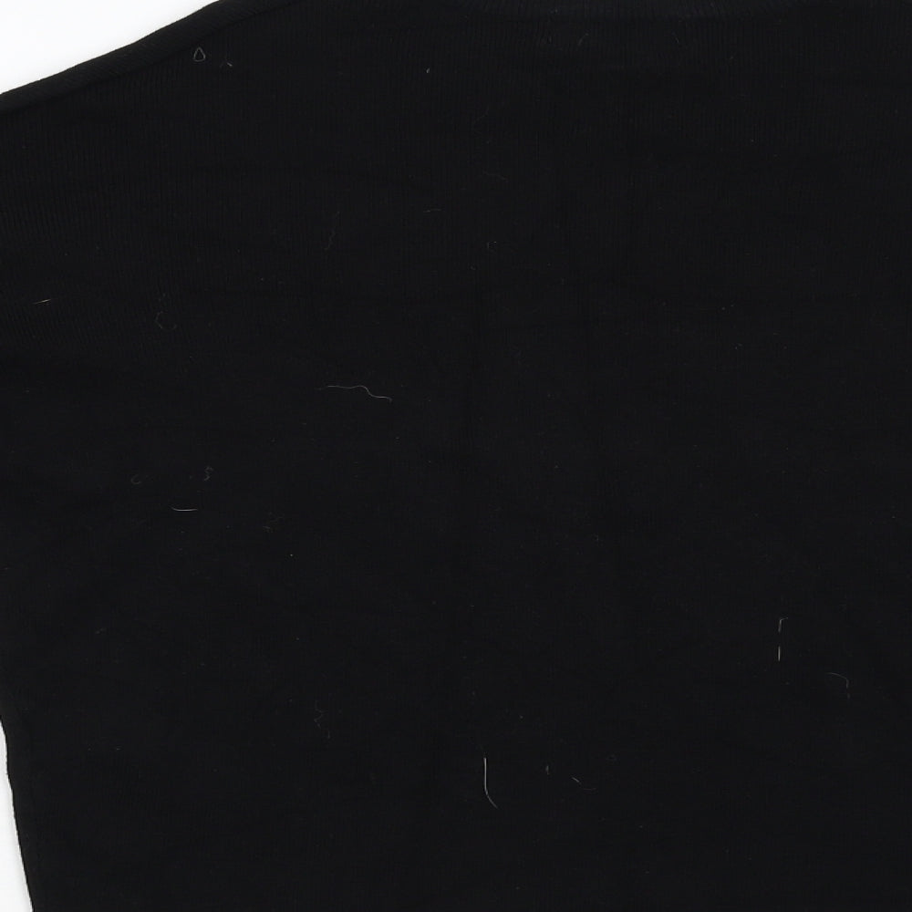 New Look Womens Black  Knit Pullover Jumper Size 10