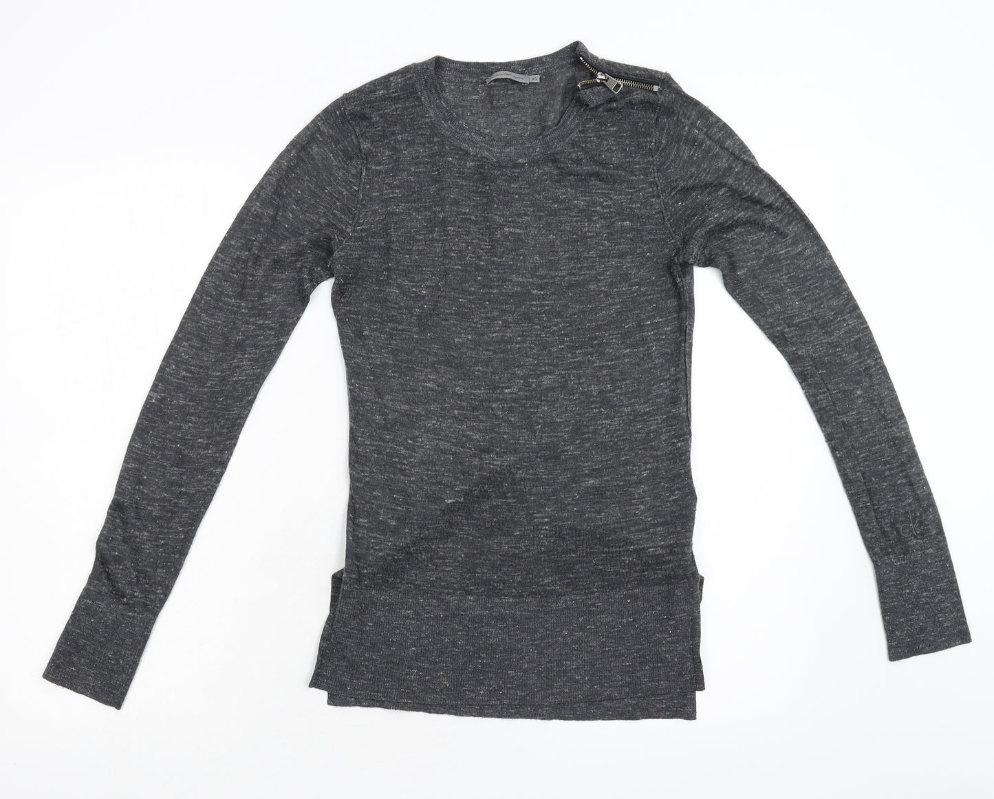 Calvin Klein Jeans Womens Grey  Knit Pullover Jumper Size XS