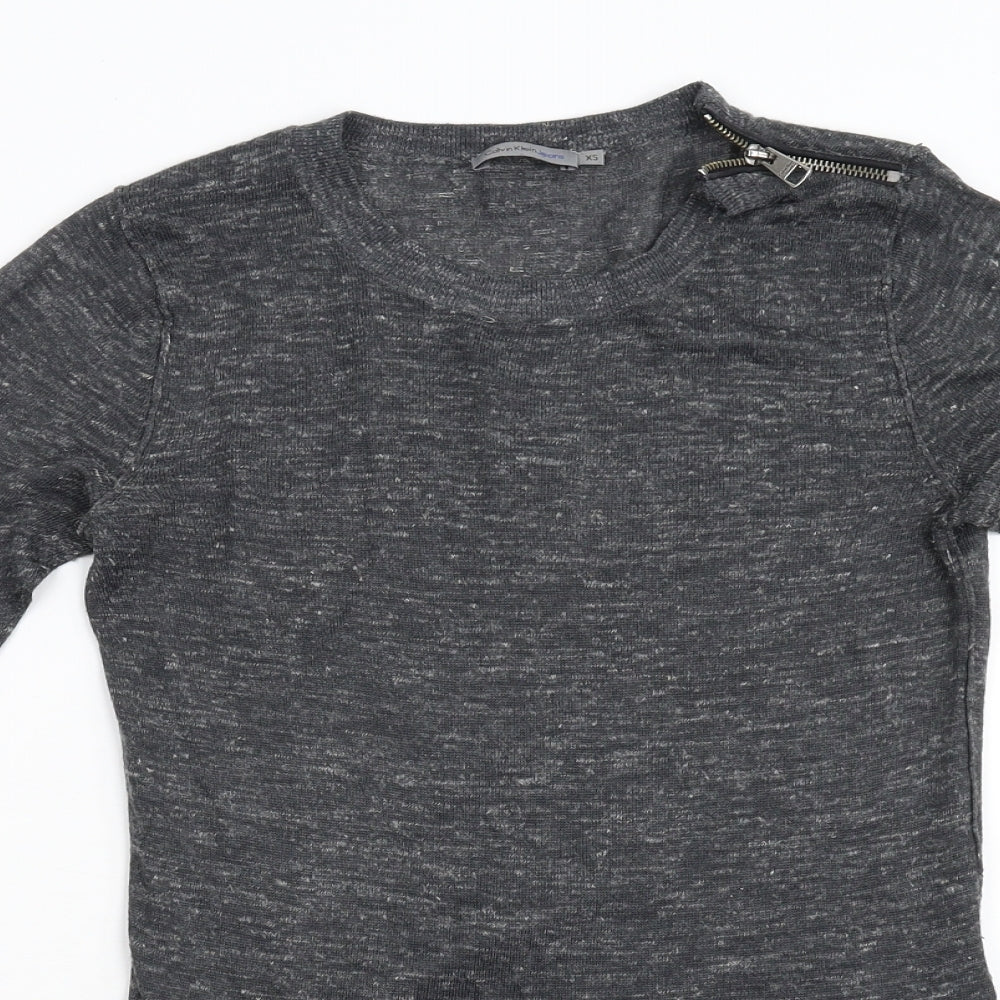 Calvin Klein Jeans Womens Grey  Knit Pullover Jumper Size XS
