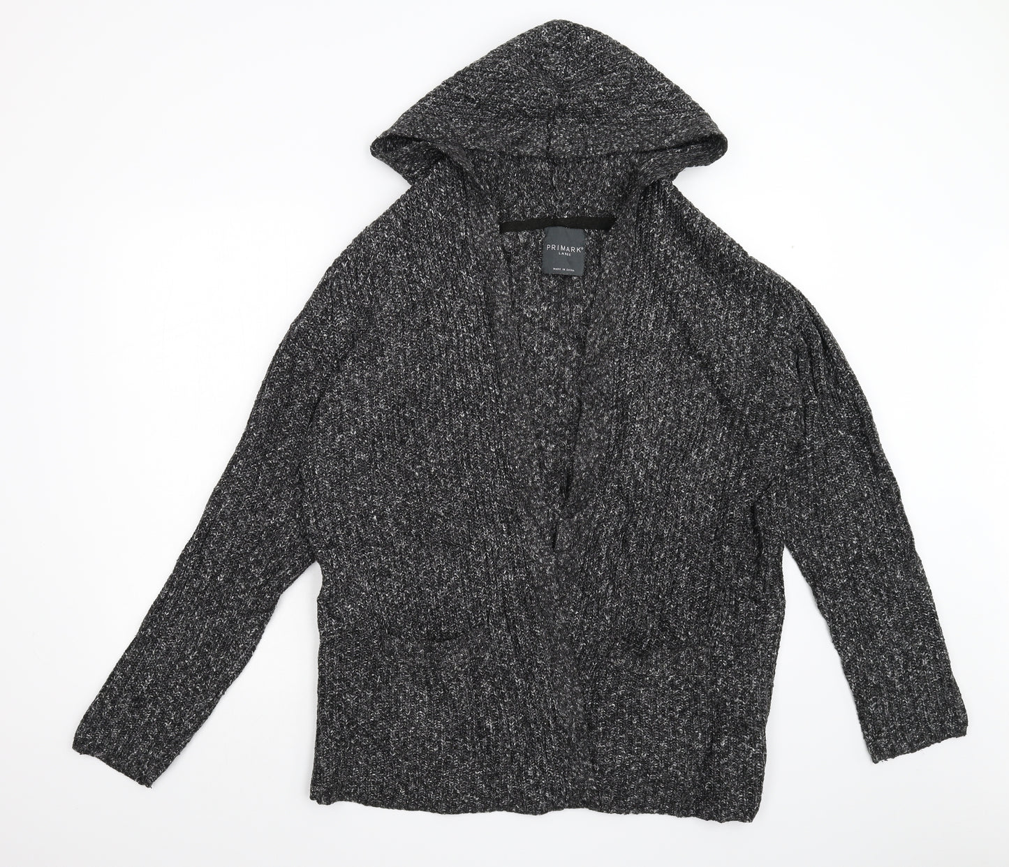 Primark Womens Grey  Knit Cardigan Jumper Size L