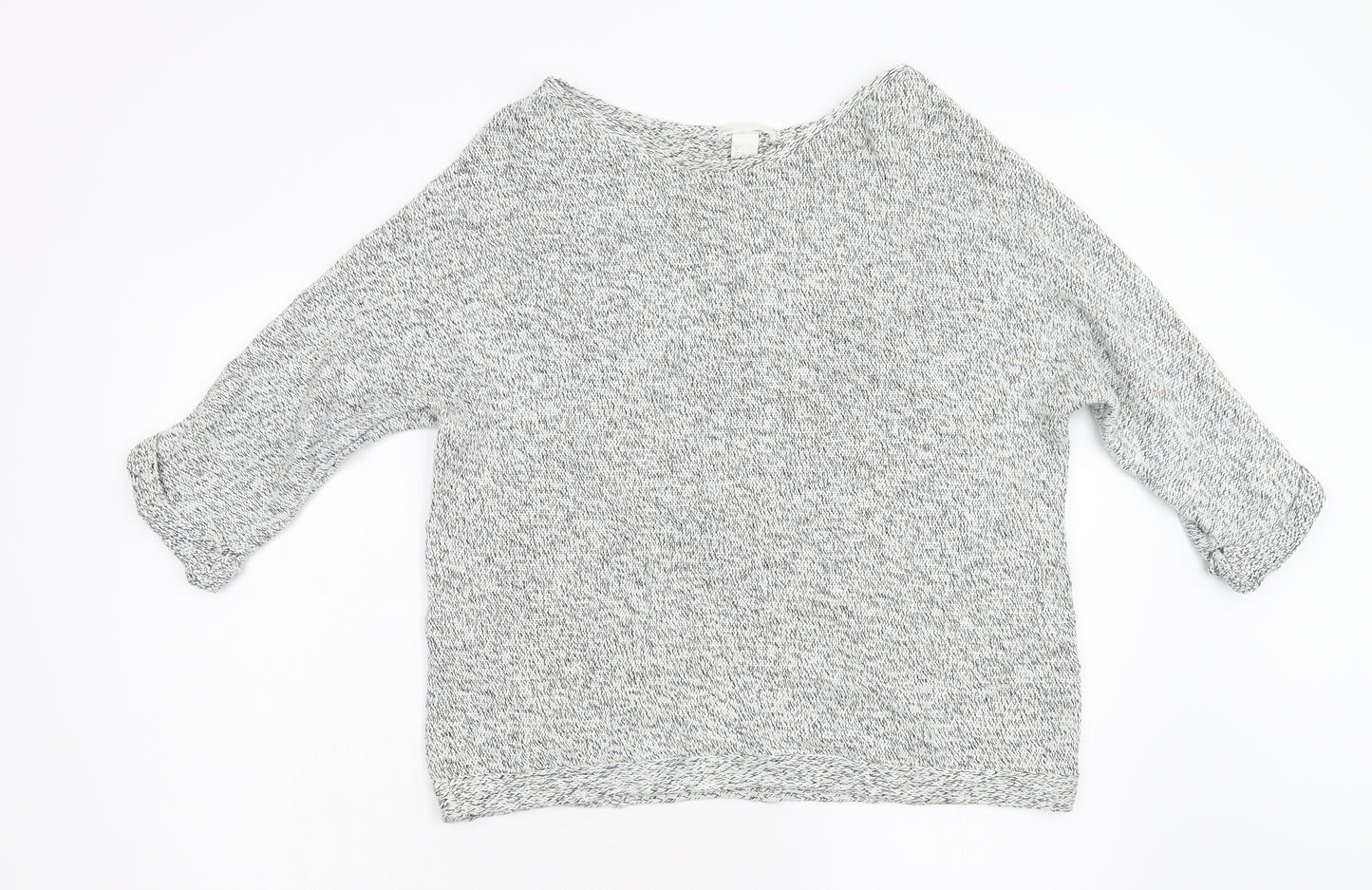 H&M Womens Grey  Knit Pullover Jumper Size L