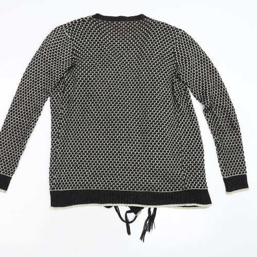 Lusa Womens Black  Knit Pullover Jumper Size M