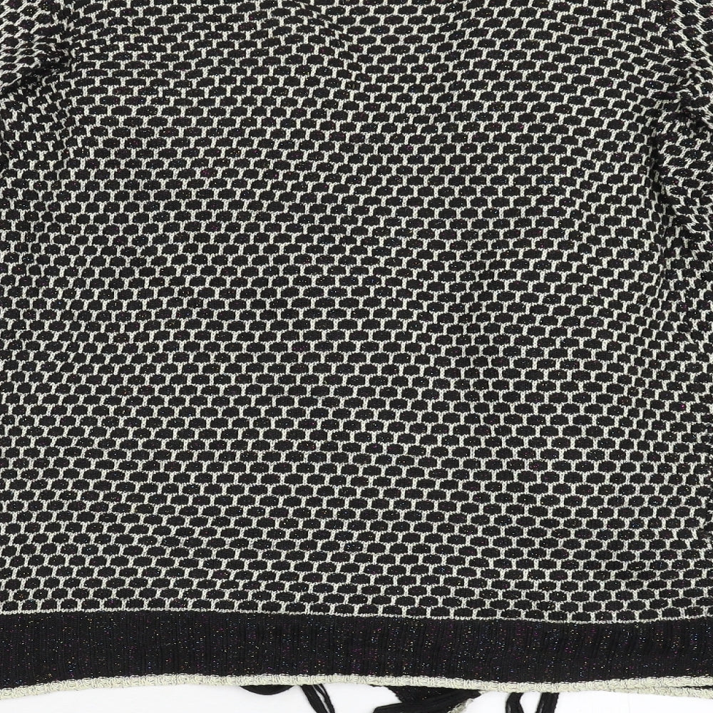 Lusa Womens Black  Knit Pullover Jumper Size M