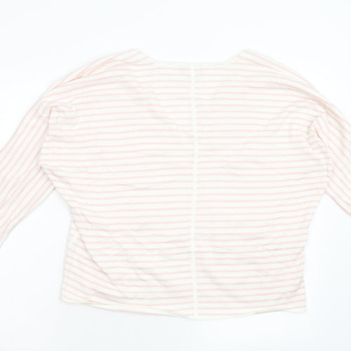 Pure Womens Pink Striped Knit Pullover Jumper Size 14