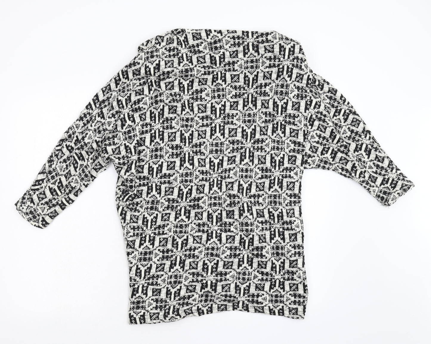 Primark Womens Multicoloured Geometric Knit Cardigan Jumper Size S