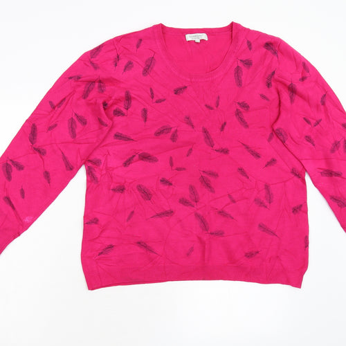 Signature Womens Pink  Knit Pullover Jumper Size XL