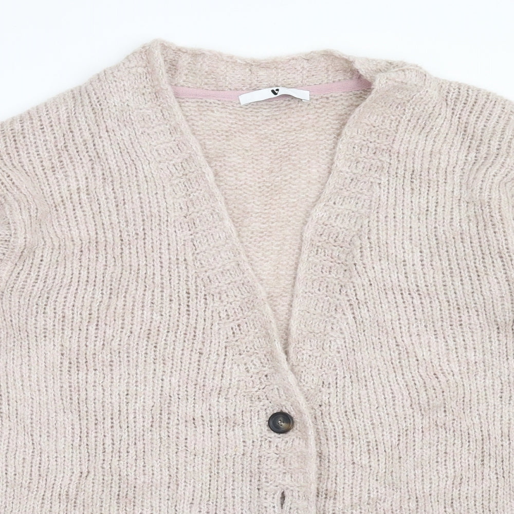Very Womens Pink  Knit Cardigan Jumper Size M
