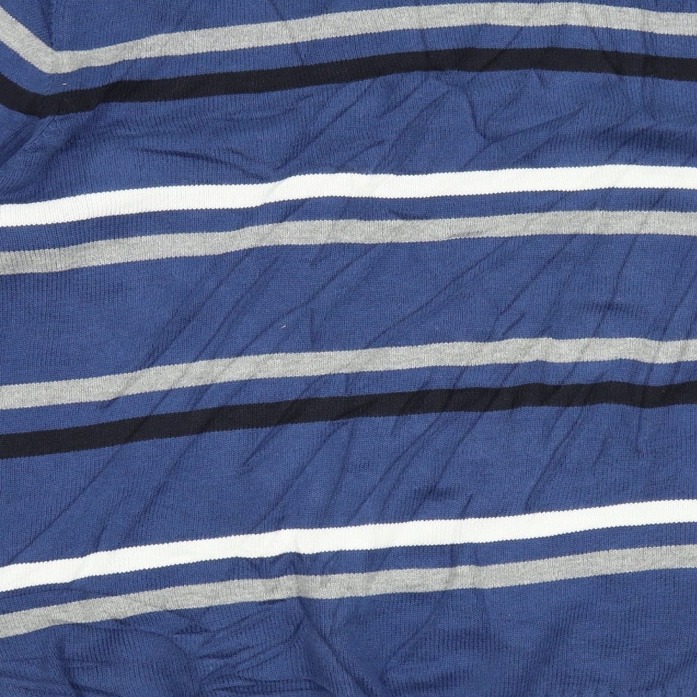 Timberland Mens Blue Striped Knit Pullover Jumper Size 3XL