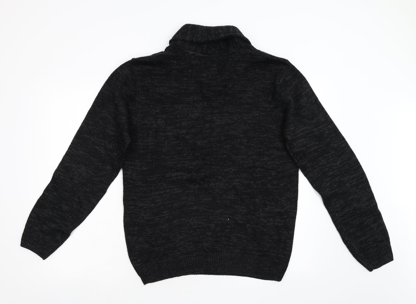 Peacocks Mens Black  Knit Pullover Jumper Size M