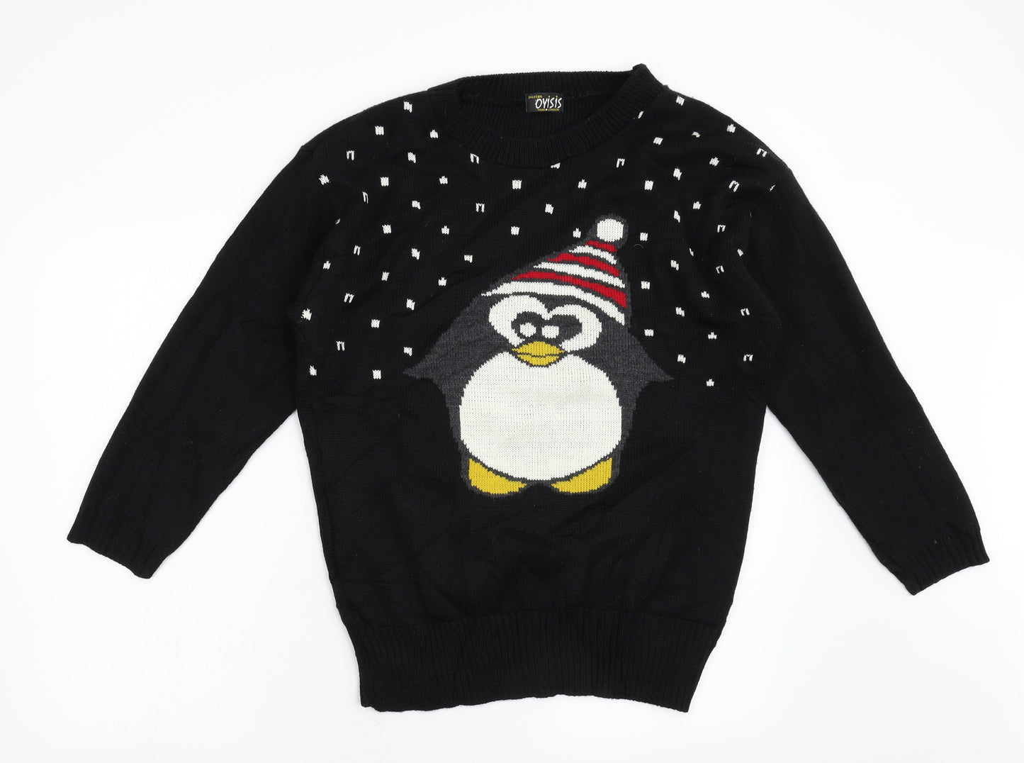 Oyisis Womens Blue  Knit Pullover Jumper Size M  - Penguin