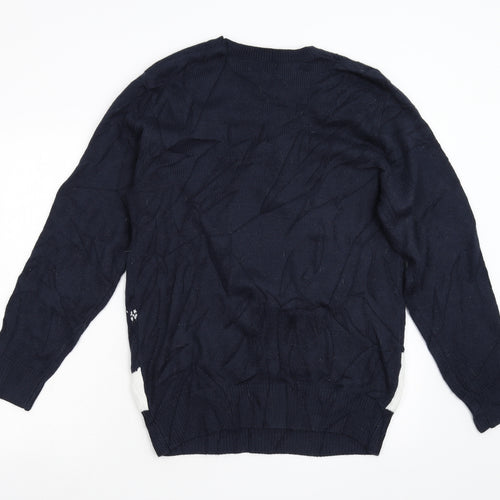 George Mens Blue  Knit Pullover Jumper   - Christmas