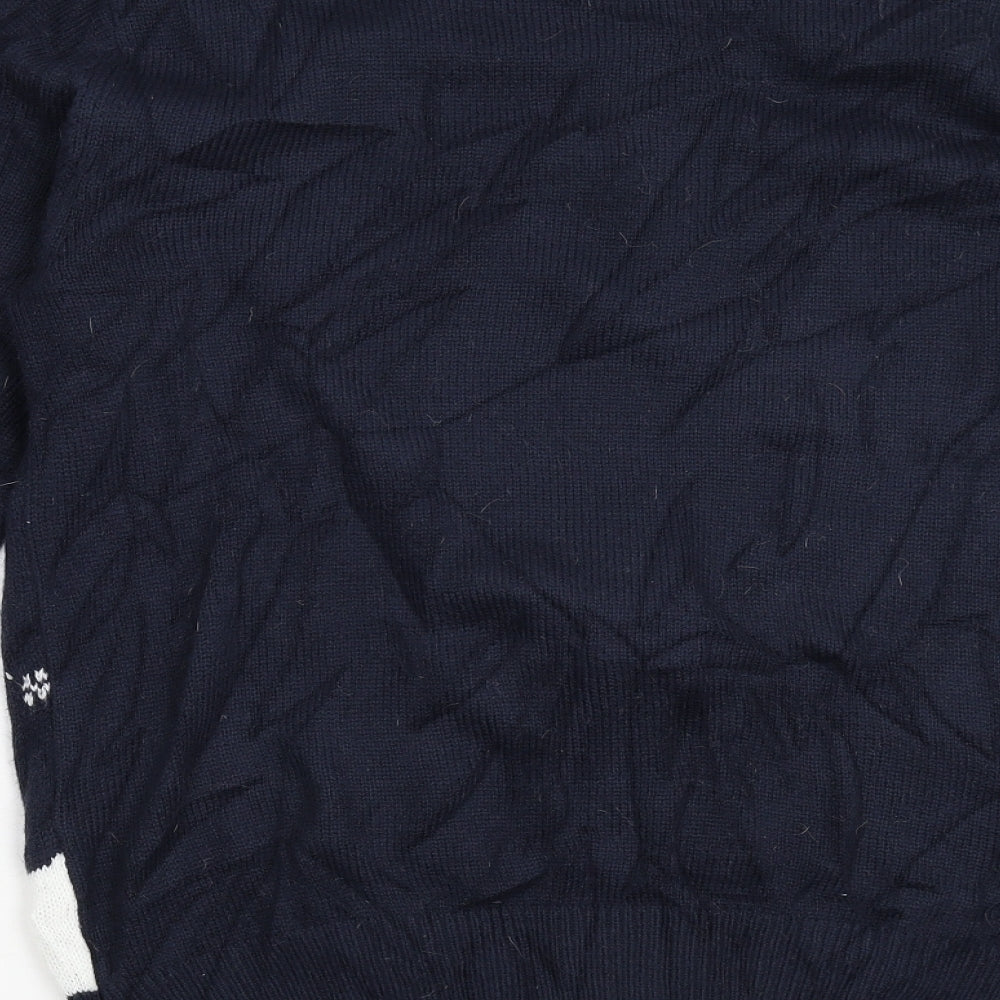 George Mens Blue  Knit Pullover Jumper   - Christmas