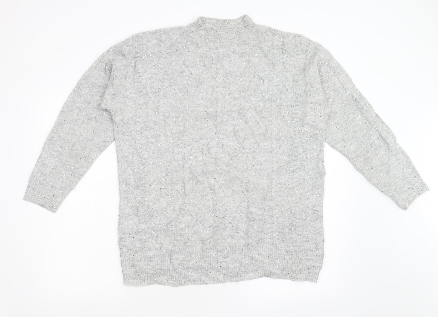 NEXT Womens Grey  Knit Pullover Jumper Size M