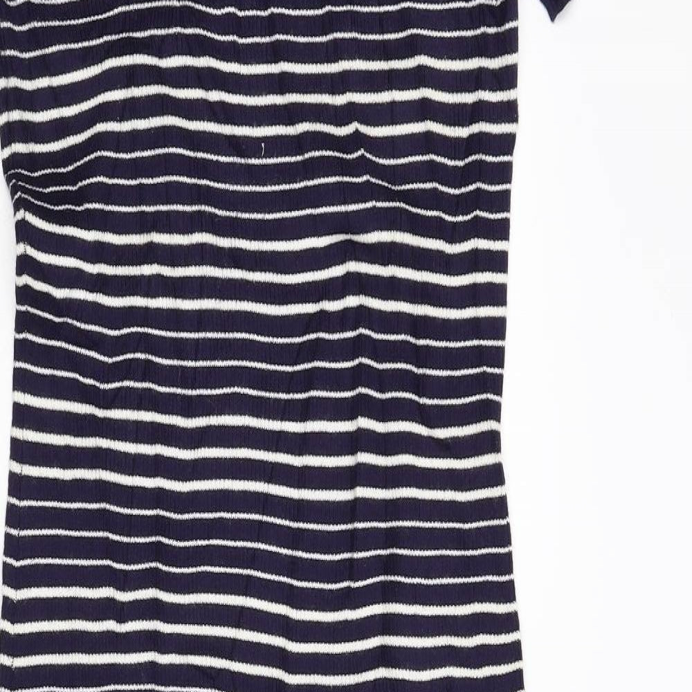 Topshop Womens Blue Striped Knit Maxi  Size 12