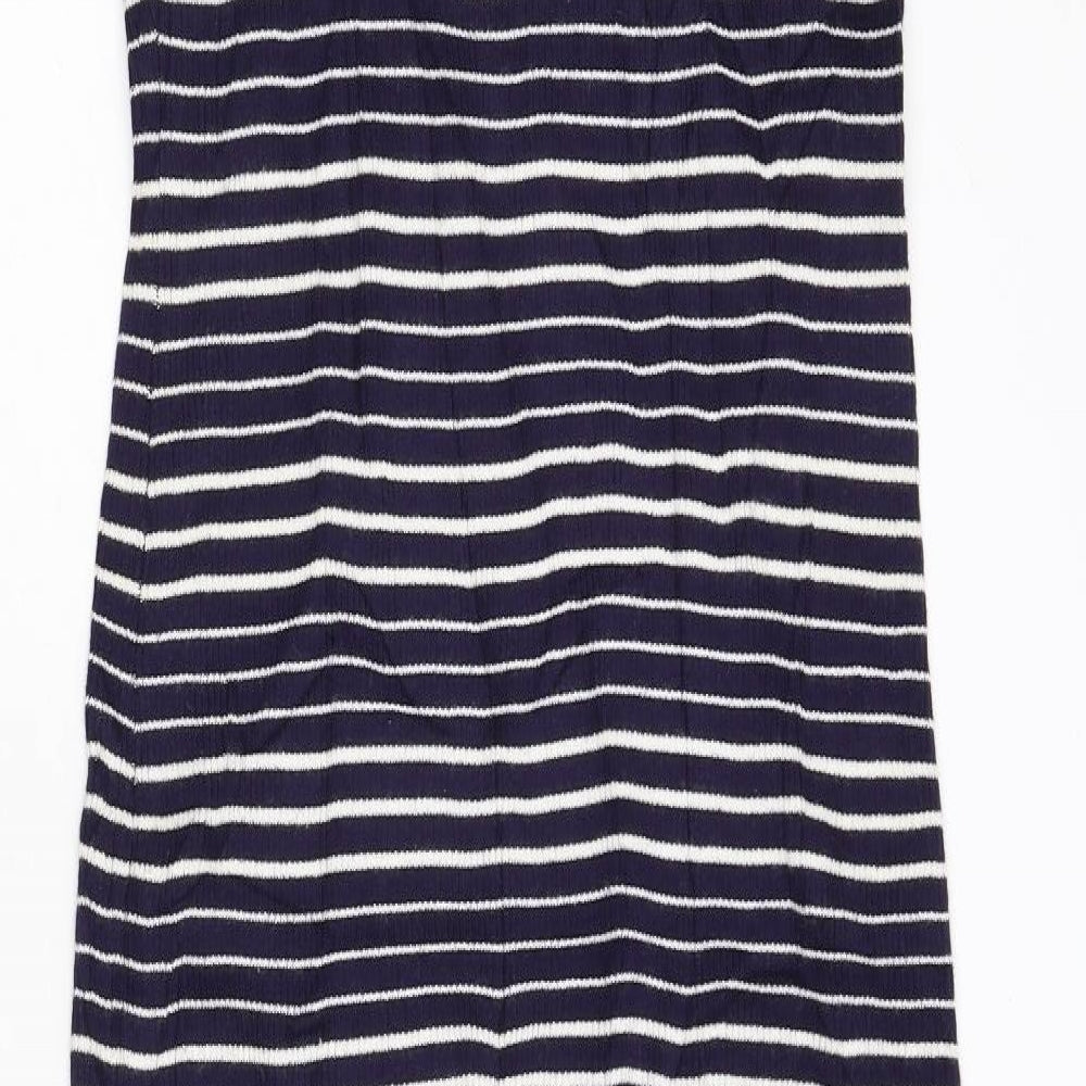 Topshop Womens Blue Striped Knit Maxi  Size 12