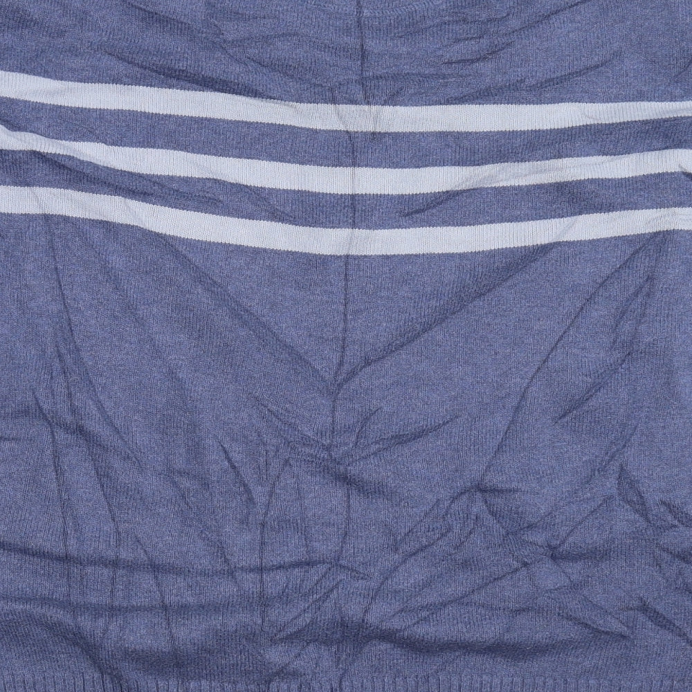 Cherokee Mens Blue Striped Knit Pullover Jumper Size XL