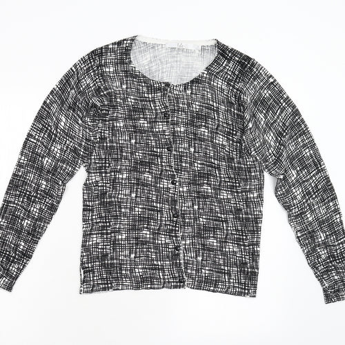 Isle Womens Black  Knit Cardigan Jumper Size S