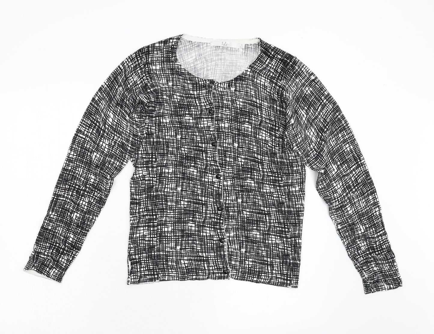 Isle Womens Black  Knit Cardigan Jumper Size S