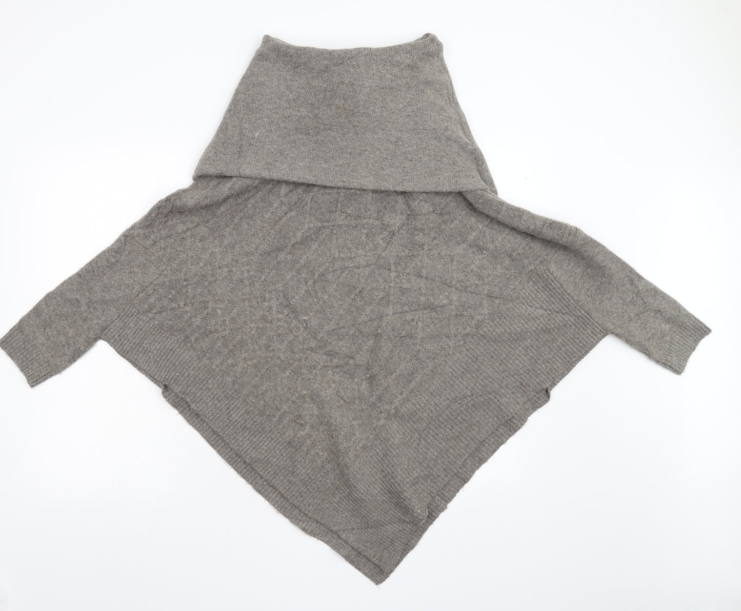 Joules Womens Grey  Knit  Poncho One Size