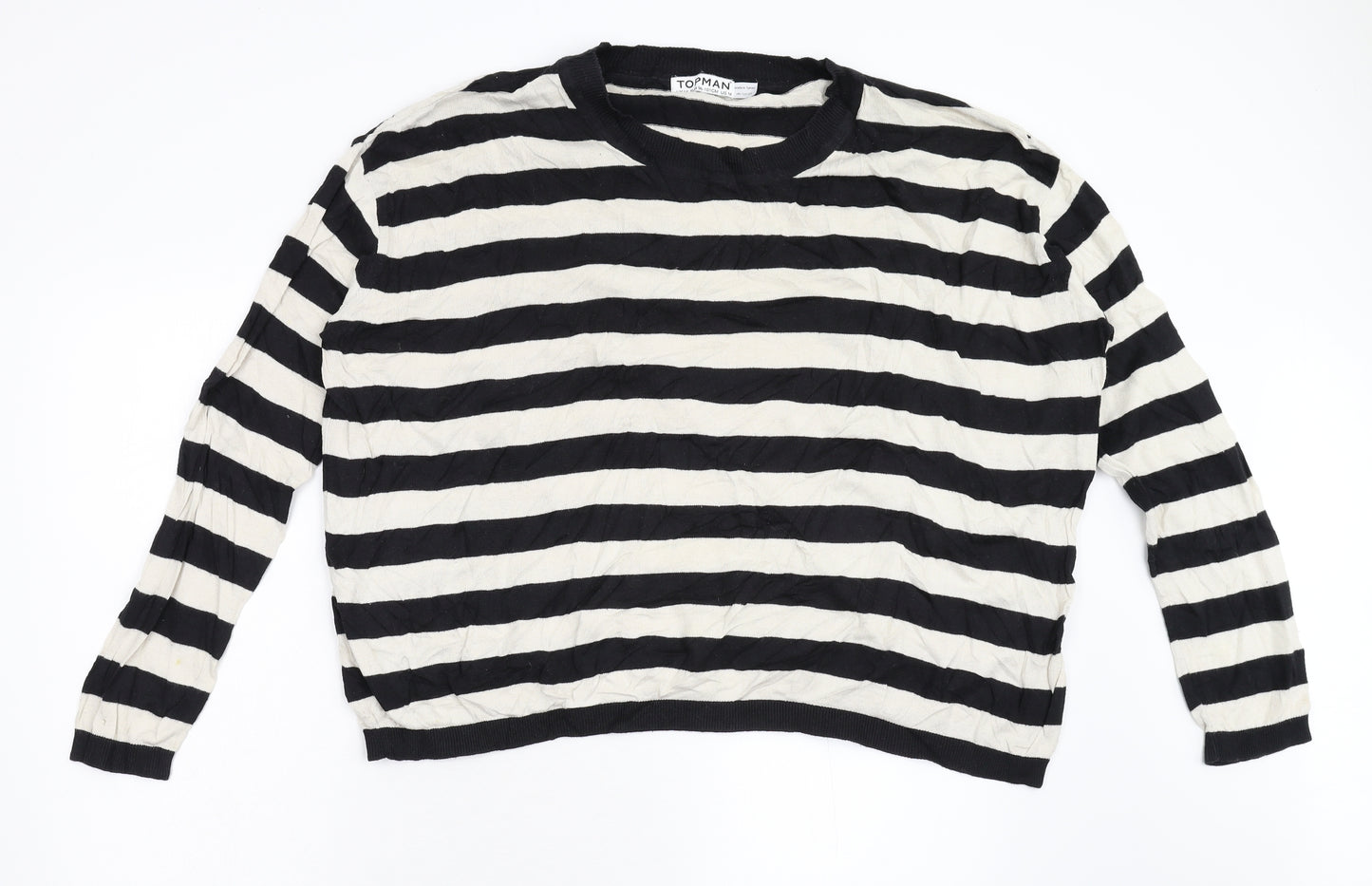 Topman Womens Multicoloured Striped Knit Pullover Jumper Size M