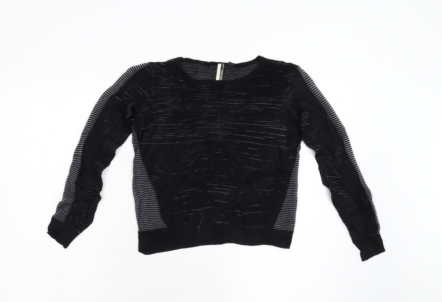 Topshop Womens Black  Knit Pullover Jumper Size 8