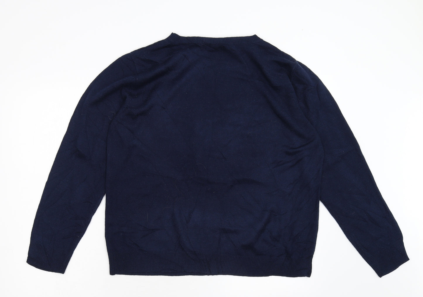 Primark Womens Blue  Knit Pullover Jumper Size L  - Christmas