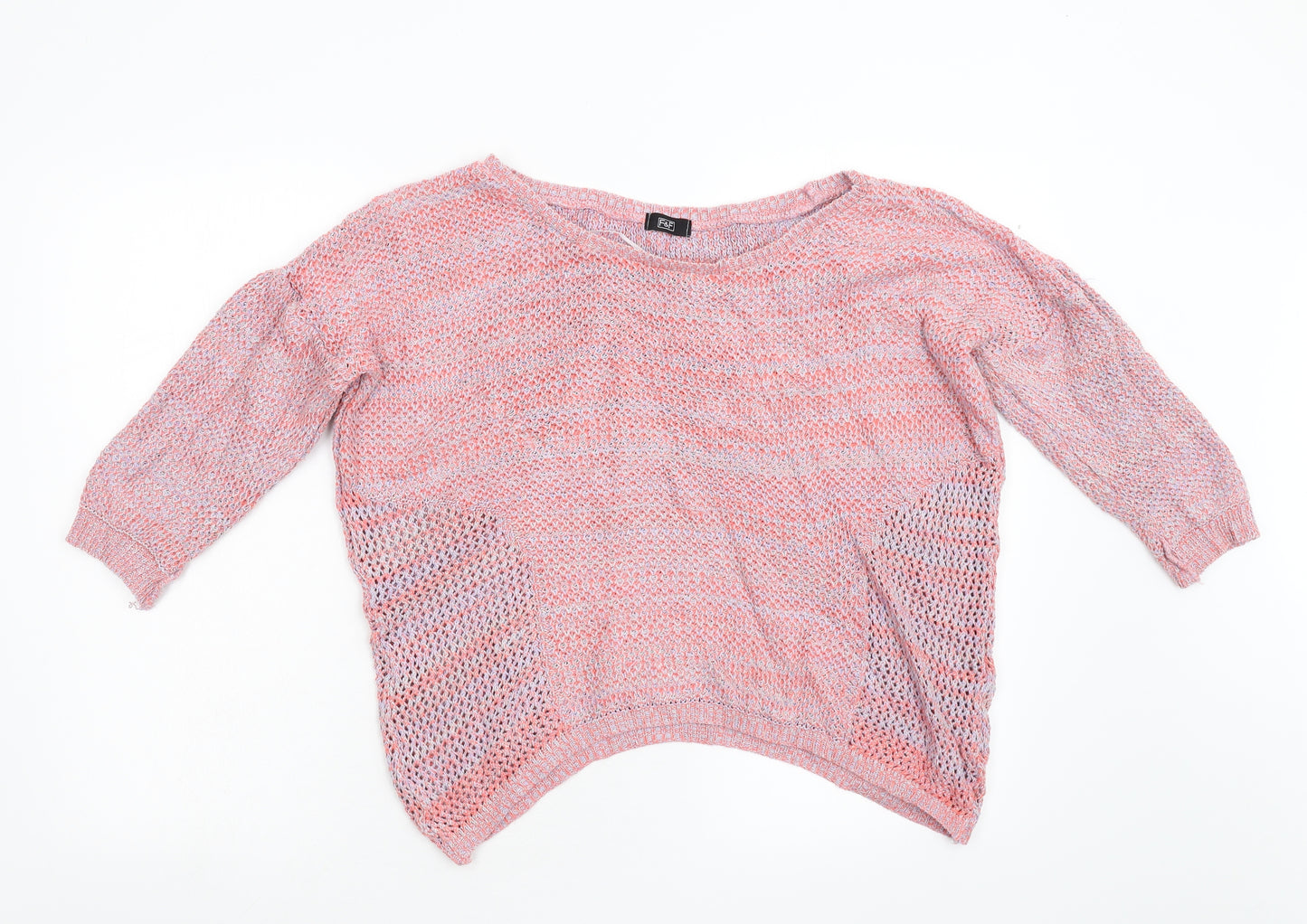F&F Womens Pink  Knit Pullover Jumper Size 10