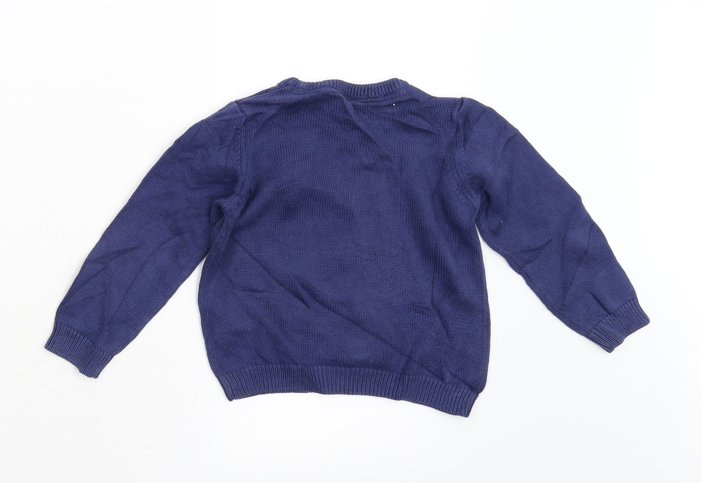 M&S Boys Blue  Knit Pullover Jumper Size 3-4 Years  - Peppa Pig