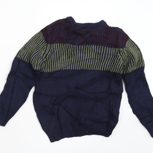 NEXT Girls Beige Striped  Pullover Jumper Size 7 Years