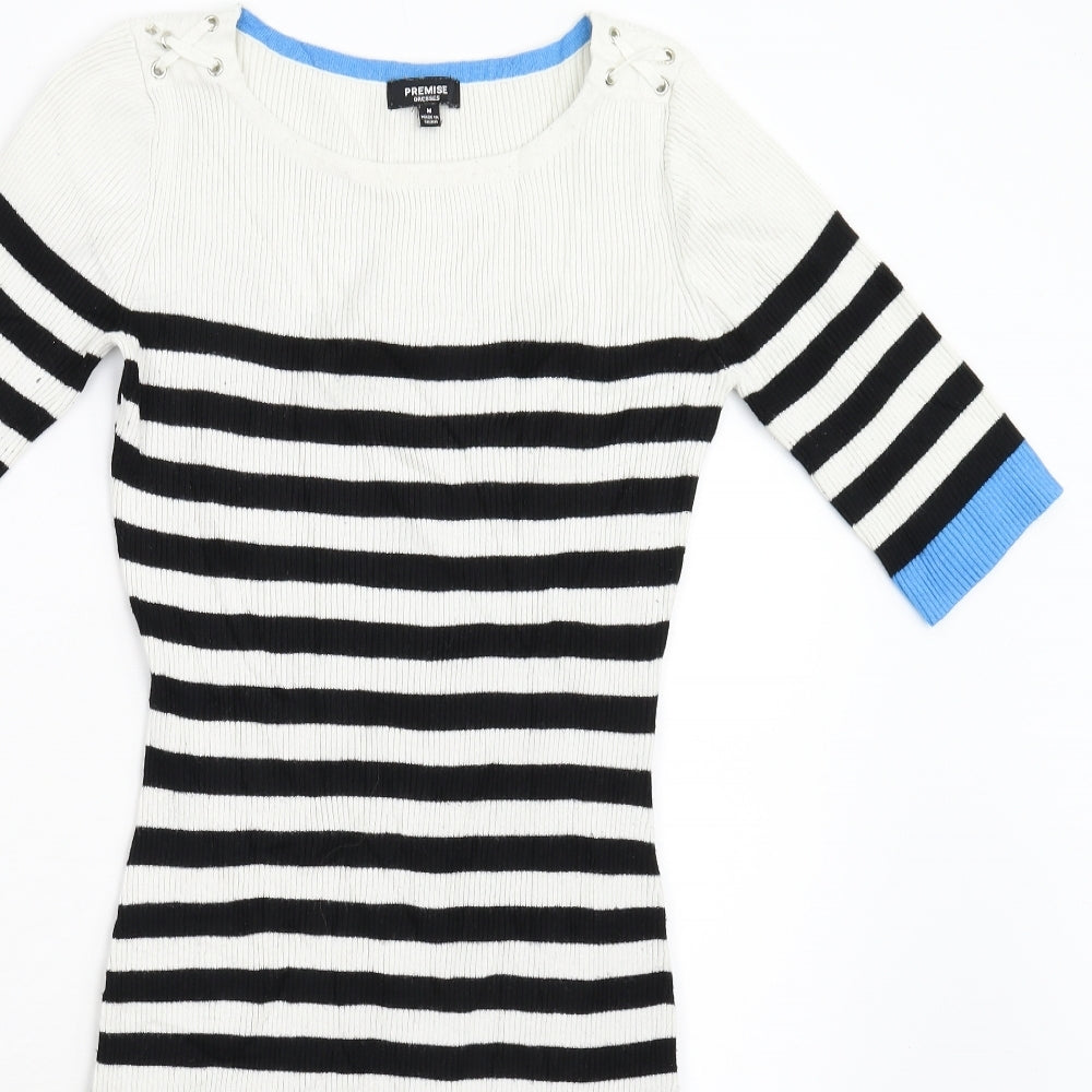 Premise Womens Multicoloured Striped  Jumper Dress  Size M