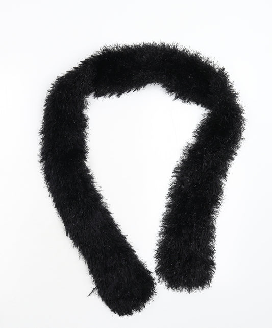Front view of Preworn women’s black scarf