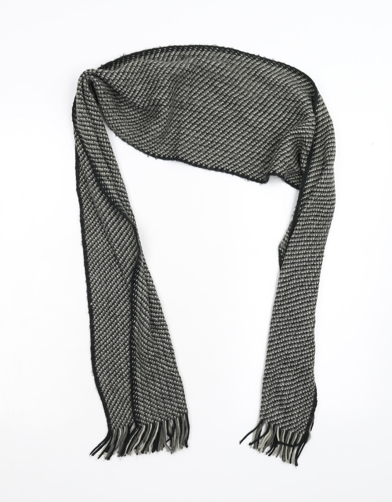 Preworn Unisex Grey Geometric   Scarf