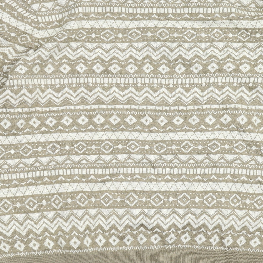 Burton Mens Gold Geometric  Pullover Jumper Size M