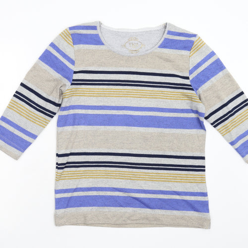 Tigi Womens Multicoloured Striped  Pullover Jumper Size 10