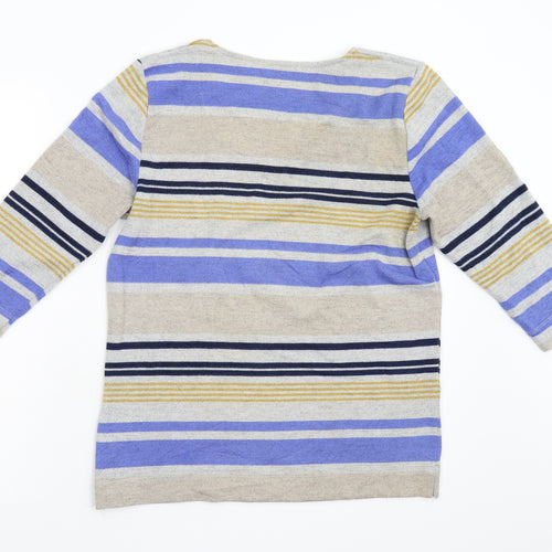 Tigi Womens Multicoloured Striped  Pullover Jumper Size 10