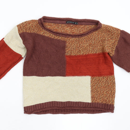 Primark Womens Multicoloured  Knit Pullover Jumper Size 10