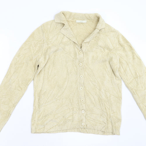 M&S Womens Beige   Cardigan Jumper Size 12