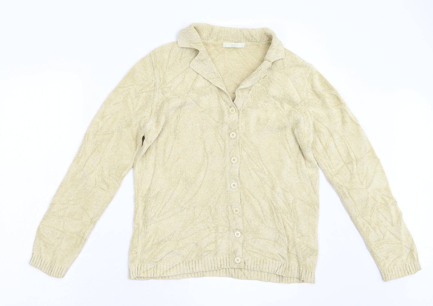 M&S Womens Beige   Cardigan Jumper Size 12