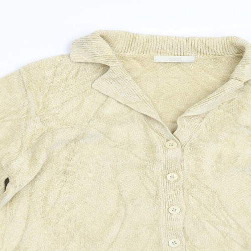 M&S Womens Beige   Cardigan Jumper Size 12