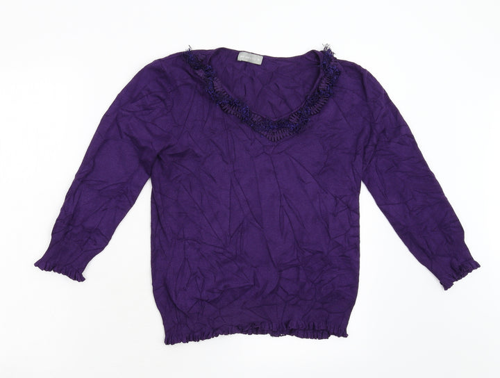 Per Una Womens Purple Pullover Jumper Size 10